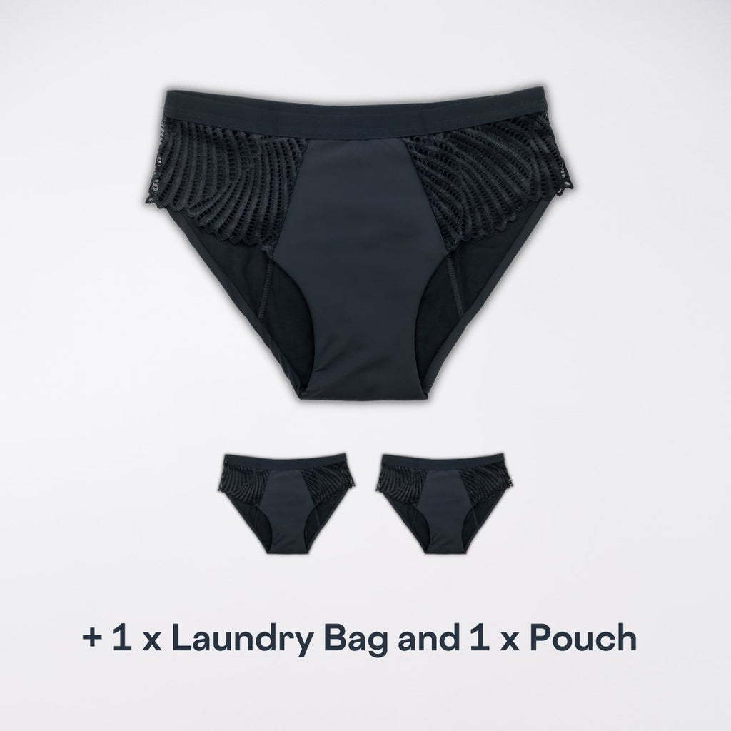 The Sleep Tight Bundle 3 x Pairs + 1 x Laundry bag & 1 x Pouch-period undies-Wunderthings